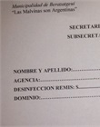 Recibo para pago por desinfección